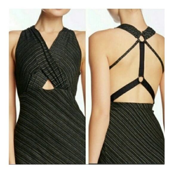 Free People Women's Temptress Cutout Bodycon Dress Charcoal Size M - Picture 3 of 12